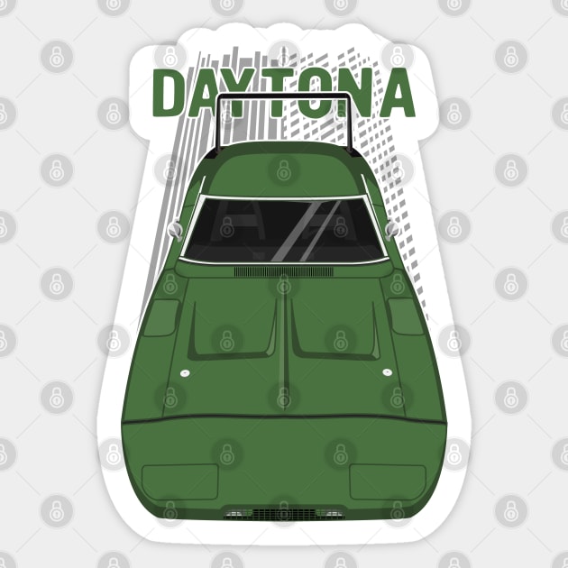 Dodge Charger Daytona 1969 - dark green Sticker by V8social